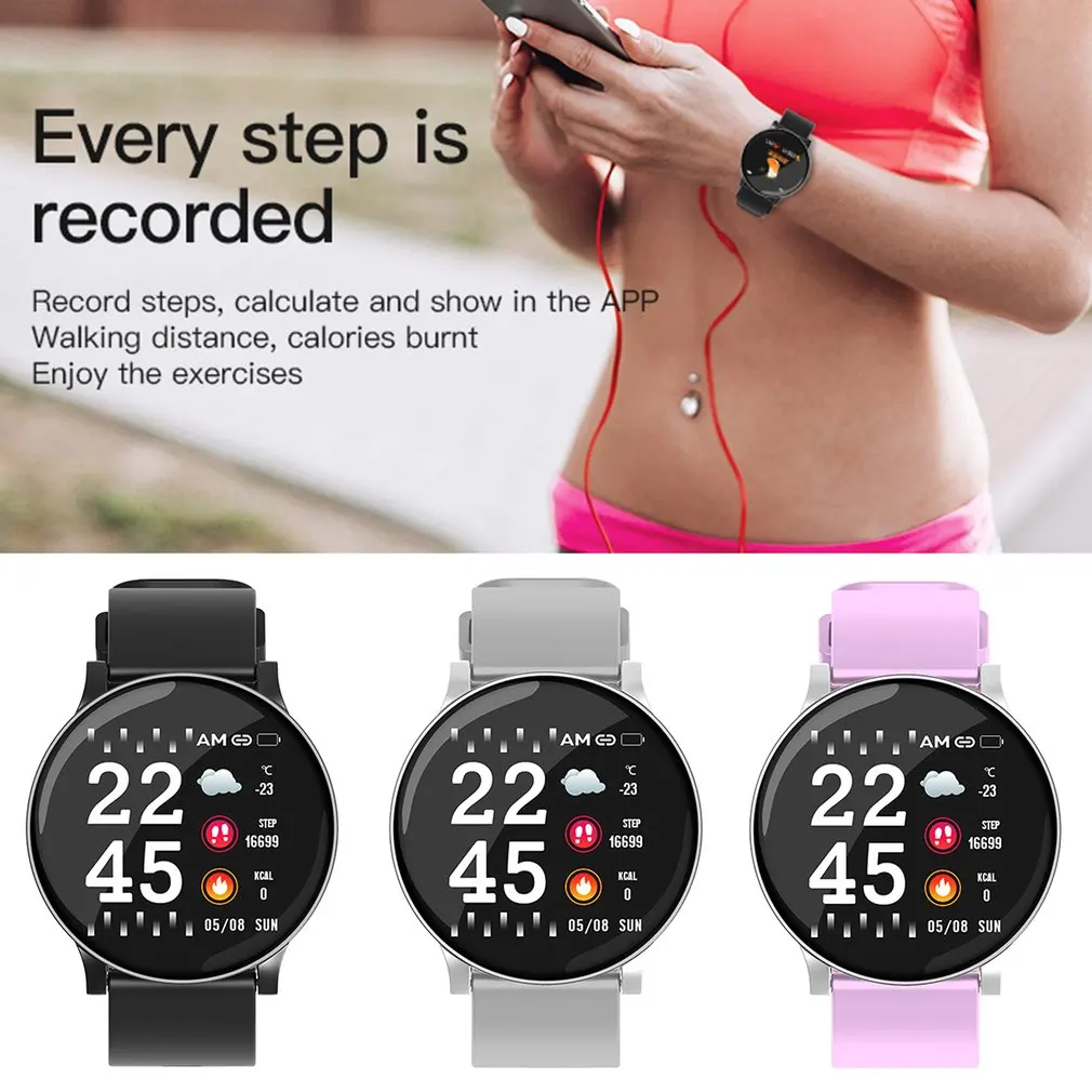 

Smart Bracelet W8 Color Screen Weather Forecast Heart Rate Monitor Waterproof IP67 Fitness Activity Tracker Sports Smartwatch