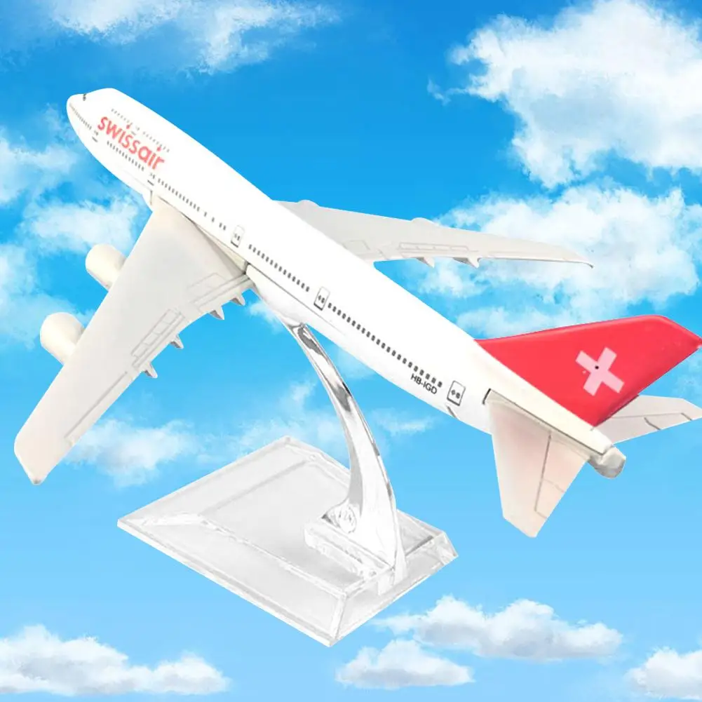 

1/400 16 см игрушечный самолет из сплава Швейцария авиалиния B747-400 Φ большой размер пассажирский самолет детский самолет игрушка для самолета подарок Co
