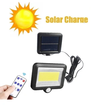 

100 LED solar Upgraded leds LED Power Street Light PIR Motion Sensor Lamps With Controller Waterproof Outdoor Lamp seperable 5M