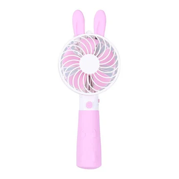 

Pink Mini Usb Handheld Selfie Sticks With Rechargeable Air Cooling Fan Travel Home Student Dormitory Portable Desktop Office Fan