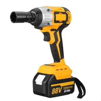

88V 460N.m Cordless Brushless Electric Impact Wrench with Rechargeable 10000mAh Lithium-Ion Battery Hand Drill Power Tool