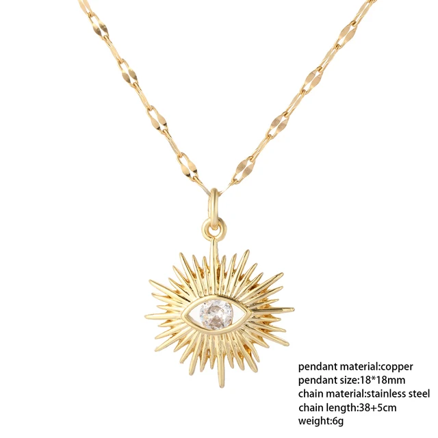 Boho Evil Bllue Eye Necklace for Women Men Snake All-seeing Eye Collar Necklace Gold Pendant Long Chains Couple Necklace Punk NK004G1