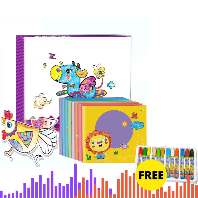 Детские DIY карандаши граффити живопись книга ручной работы школа искусство класс