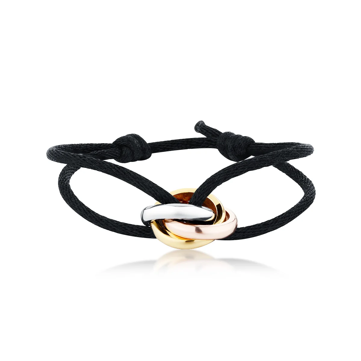 Bracelet Jewelry Stainless Steel Bracelet 3 Metal Buckle Ribbon Lace Up Rope Chain Color Adjustable Size Women Men Unisex