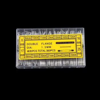 

360pcs/set 8-25mm Watch Band Spring Bars Strap Link Pins Repair Watchmaker Tools