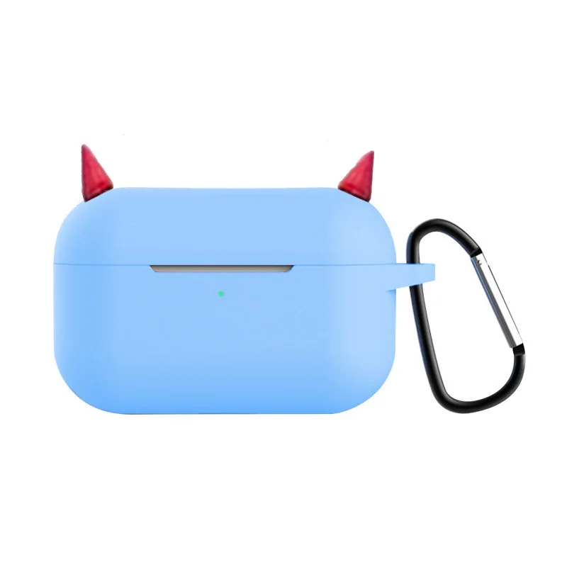 Airpods Pro Чехол devil horns жидкий силиконовый беспроводной Bluetooth чехол для airpod 3 чехол Чехол для Air Pods 3 Аксессуары для наушников