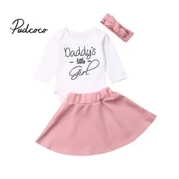 

Brand Newborn Clothing Sets Toddler Baby Girl Boy Long Sleeve Bodysuit Tops + Tutu Skirts 3Pcs Set Outfits Autumn Spring Clothes