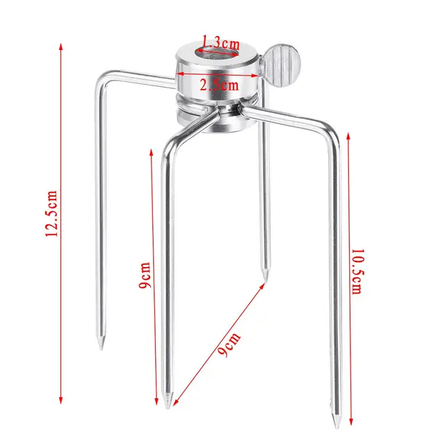 2Db Rozsdamentes Acél Rotisserie Húsvillák Bilincs Grill Húspicks Barbecue Nyárs Reteszelő Csavarral Gyors Beállítások Bbq Szerszámok - Image 4