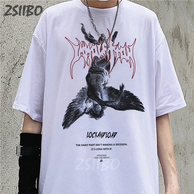 Harajuku Art Fallen Angel  Mens T-shirt Summer Cool Unisex Hip Hop Funny Printed Tshirt Casual T Shirt Streetwear Tops 6