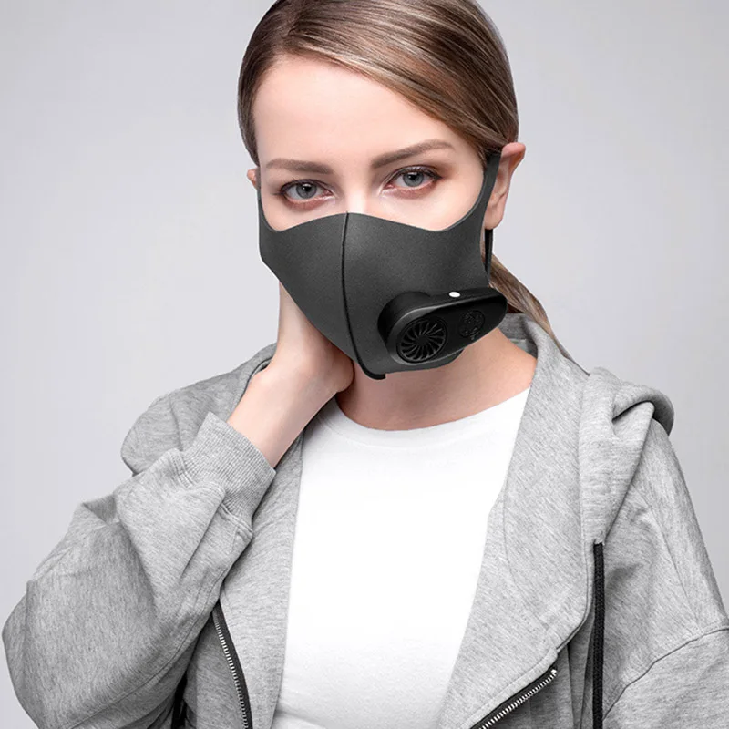 

Smart Electric Face Mask Air Purifying Prevent Dust Pollution PM2.5 Mask with Breathing Valves