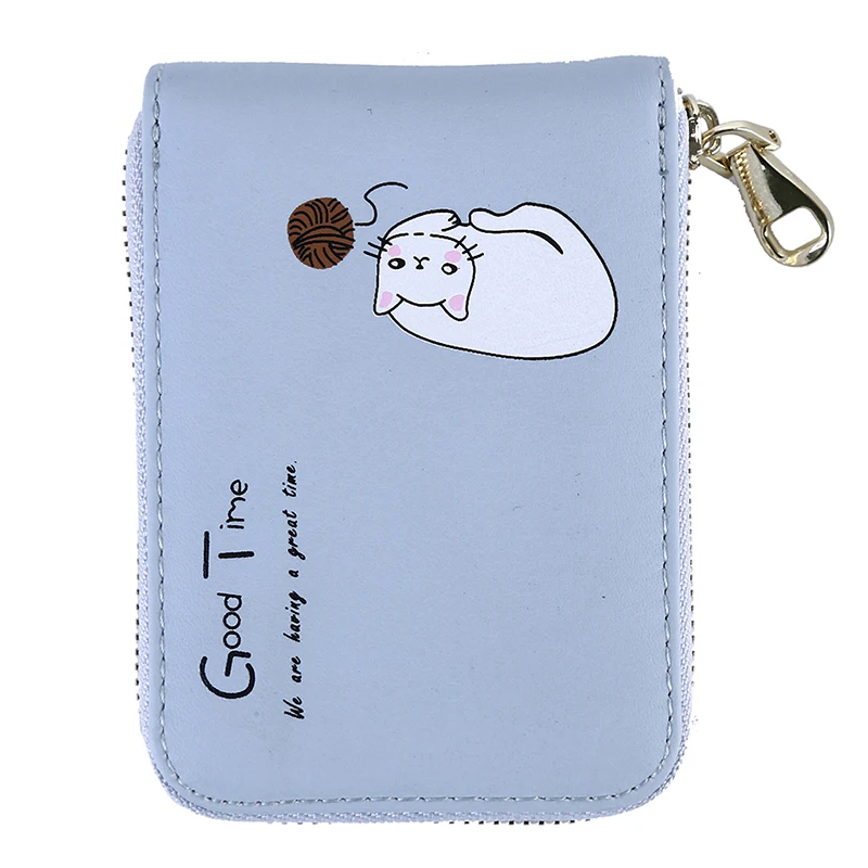 Triunfante lograr significado tarjeta poco más órgano plegable Hipster gato tarjeta titular cartera titular de pasaporte - AliExpress Maletas y bolsas