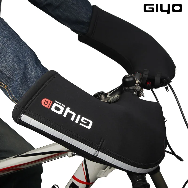 GIYO Winter Warm Cycling Glove Men Women Wind Rainproof Handlebar Mittens MTB Road Bike Bar Gloves Mitts For Bicycle Safety