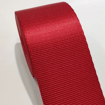 

seatbelt webbing red color high quality 48mm for car safety belt