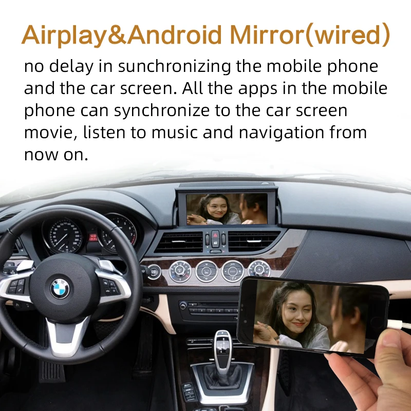Wi-Fi беспроводной Apple Carplay Car Play Android Авто зеркальное зеркало Модифицированная NBT CIC Z4 2013- для BMW Поддержка камеры заднего вида