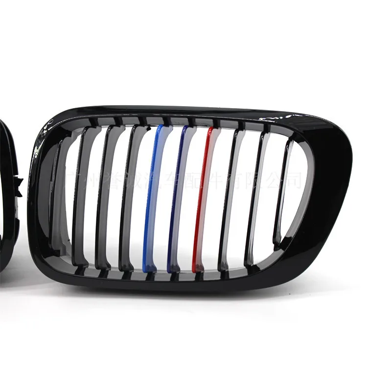 

Suitable for BMW E46 Two 98-02 Years Modified Jet Black Three-Color Grille M Version Grille Front Face Grille