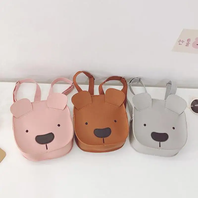 Mochila escolar de oso de dibujos animados para niños, morral escolar, regalo para niños