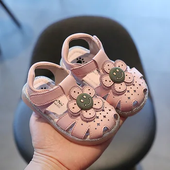 

Summer Baby Girls Sandals Infant Toddler Sandals Soft Bottom Non-slip Flowers Kids Anti-collision Sandals Children Casual Shoes