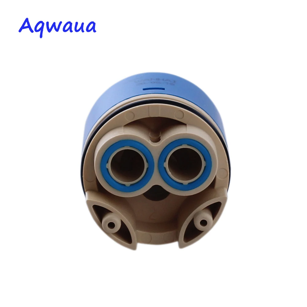 Aqwaua 40mm Ceramic Disc Faucet Cartridge with Distributor with Filter Faucet Valve Core Replacement Part Bathroom Accessories