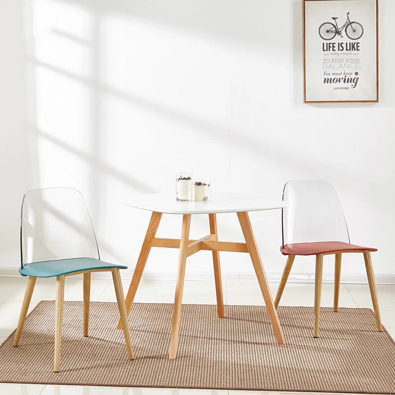 

Transparent Crystal Chair Dining Chair Dining Room Office Meeting Plastic Chair Home Bedroom Learning Plastic Dining Chair