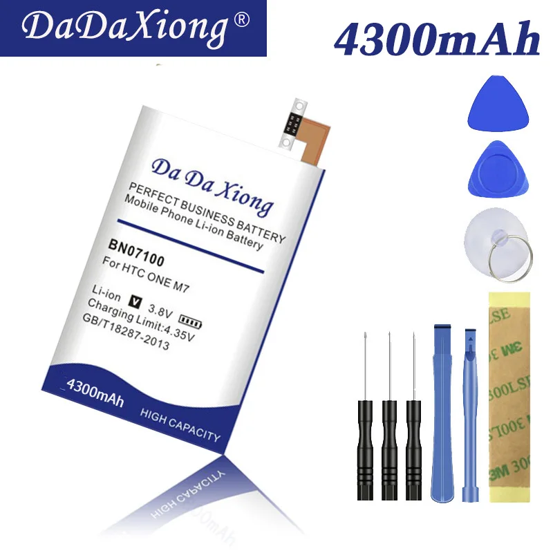 Da Xiong 4400mAh BN07100 литий-ионный аккумулятор для телефона htc ONE M7 802D 802T 802W 801E 801S 801N HTL22 аккумулятор для телефона