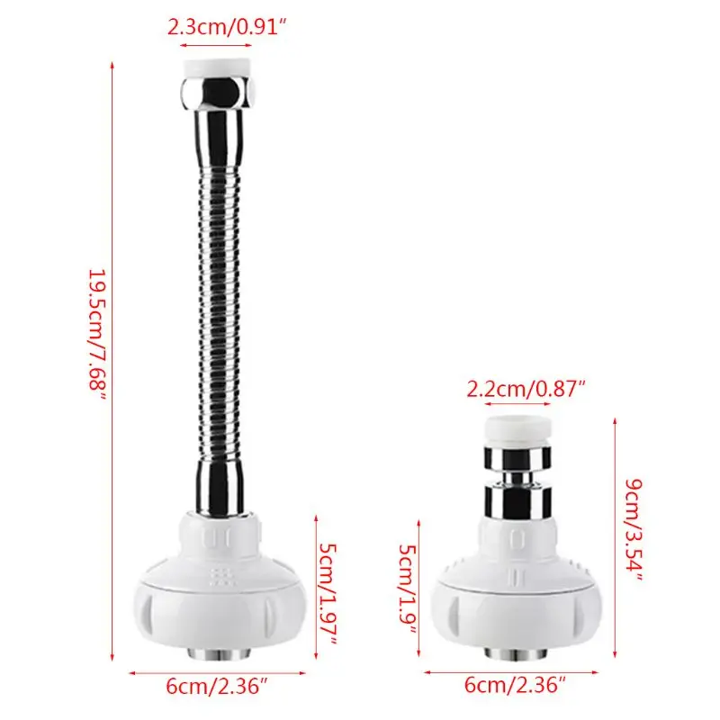 Кухонный кран с форсункой шланг адаптер к аэратору 360 Регулируемый носик диффузор 448A