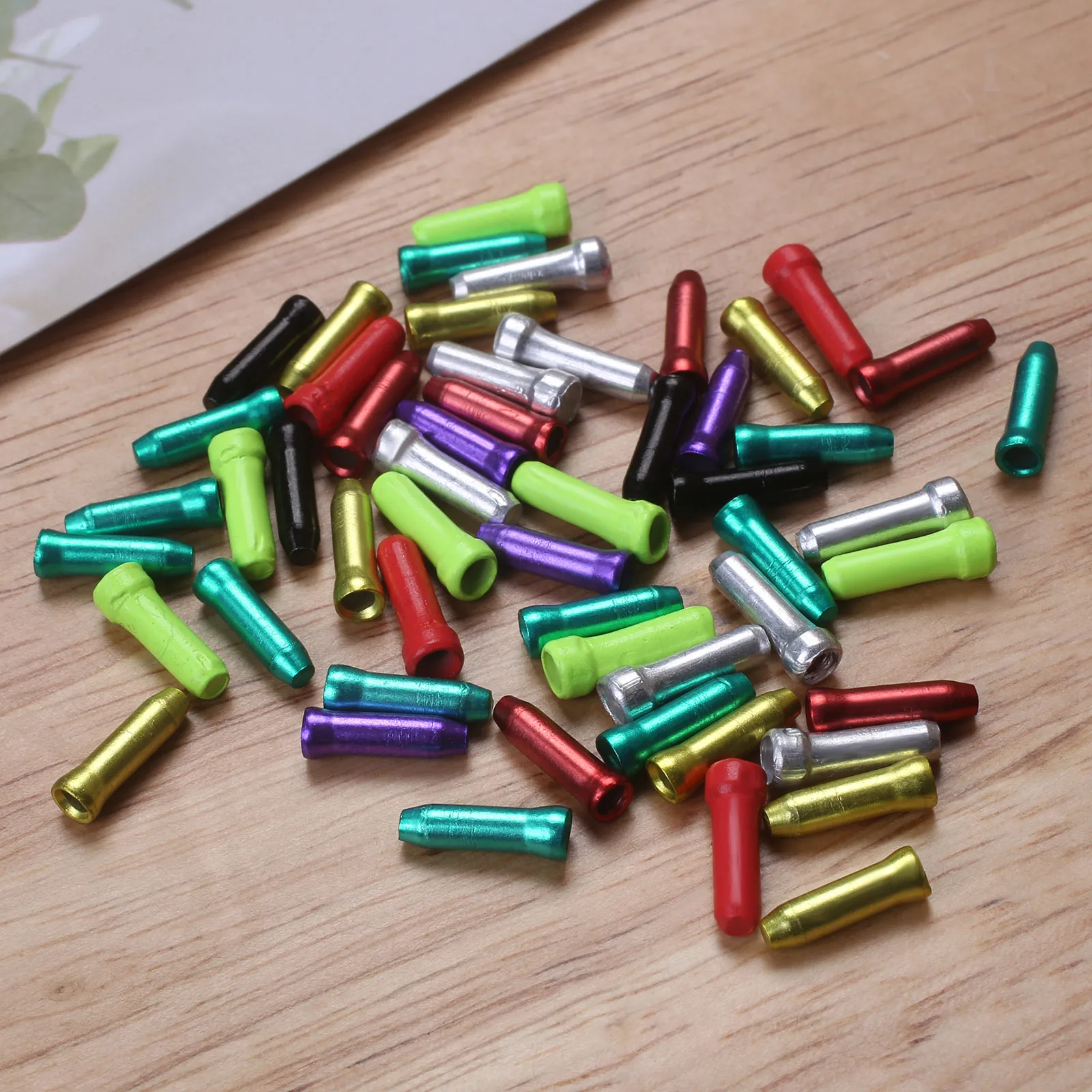 50 Pcs/lot MTB Bike Bicycle Brake Shifter Aluminum Inner Cable Tips Crimps Cycle Cycling Parts Derailleur Shift Cables End Caps