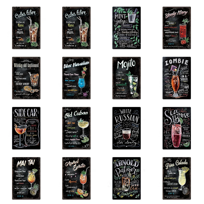 Cocktail Drink Logo Diamond Painting DIY 5D Full Square Round Drill Embroidery Cross Stitch Diamond Painting Art Interior Decor