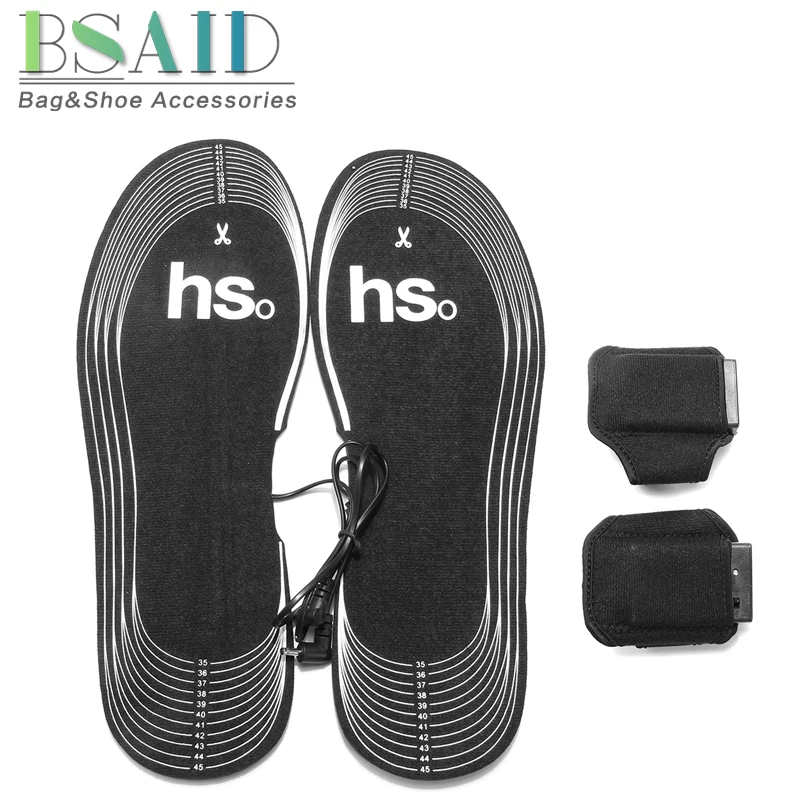 

Winter 50 Degree Electric Heated Insoles Feet Warmer Women Men Battery Heating Shoe Inserts Tailorable Carbon Fiber Foot Pads