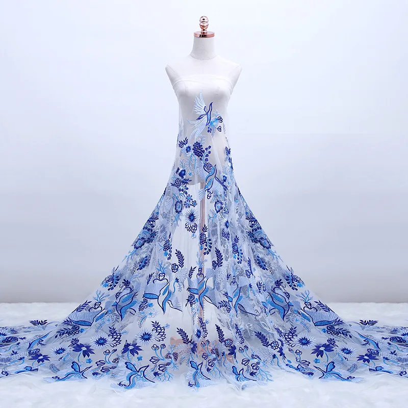 Жаккардовое кружево китайский стиль кружевная вышивка бабочки ткань дизайнер DIY Материал Tecido Tissus Австралийский метр 90x130 см