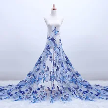 Жаккардовое кружево китайский стиль кружевная вышивка бабочки ткань дизайнер DIY Материал Tecido Tissus Австралийский метр 90x130 см