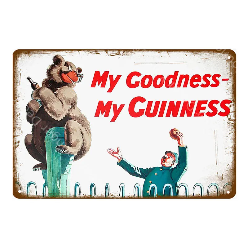 Guinness хороший для вас металлический плакат оловянные знаки винтажный Настенный декор для бара паба клуба человек пещера декоративная пластина YI-123 - Цвет: YD4144AI