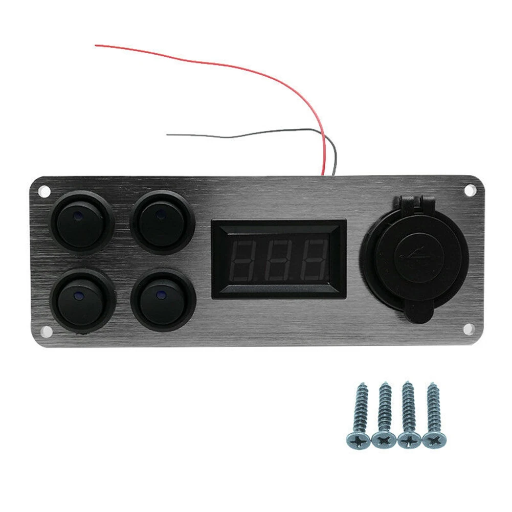 

Useful Refit Universal Switch Panel Replacement Dual USB For Cars Boats Yacht 12V/24V Aluminium Electromobile Car Accessories