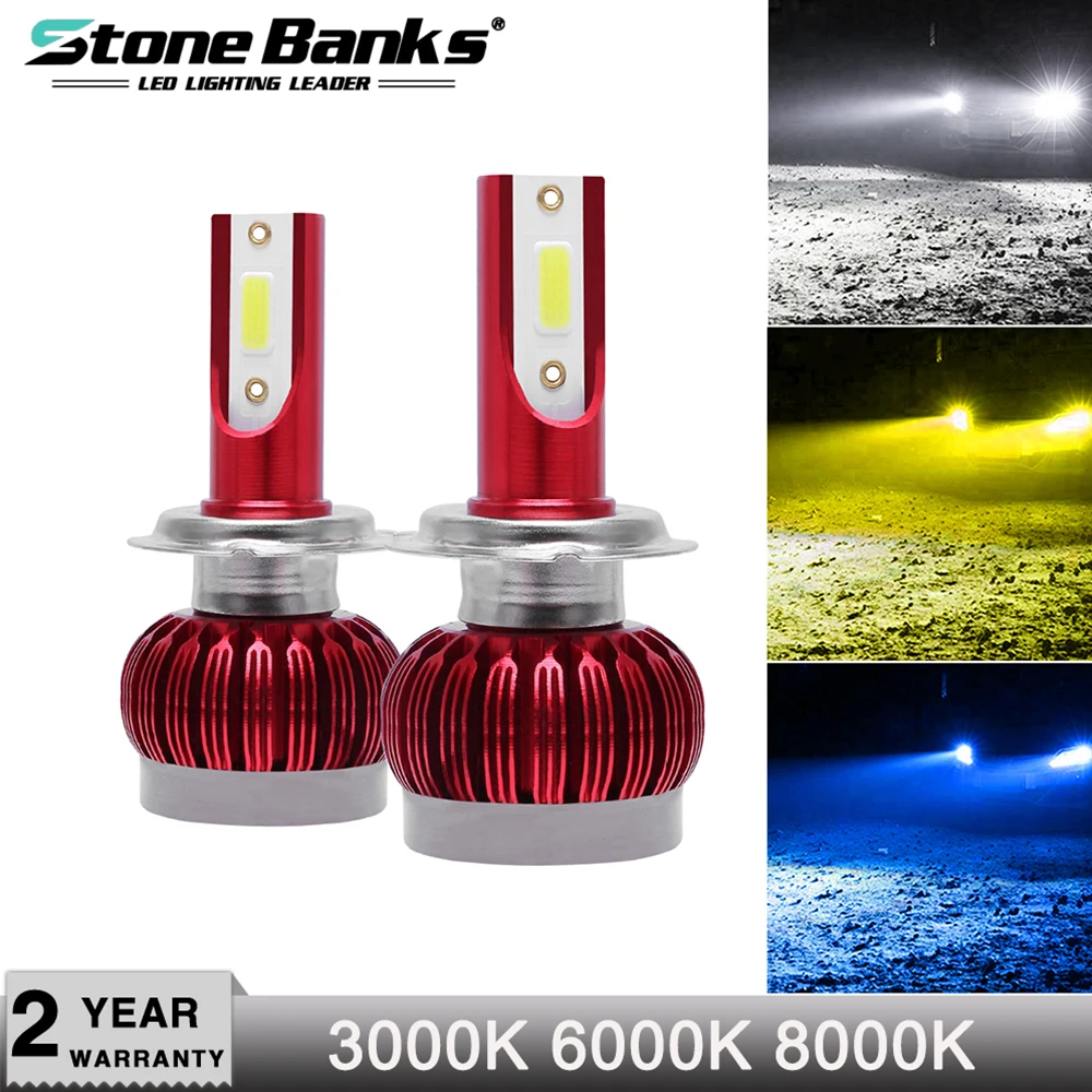 Светодиодный фонарь Stone Banks для автомобиля H7 H4 H1 H11 H3 HB4 H8 HB3 H16 H13 HB1 HB5 Hi/Lo Beam 20000LM