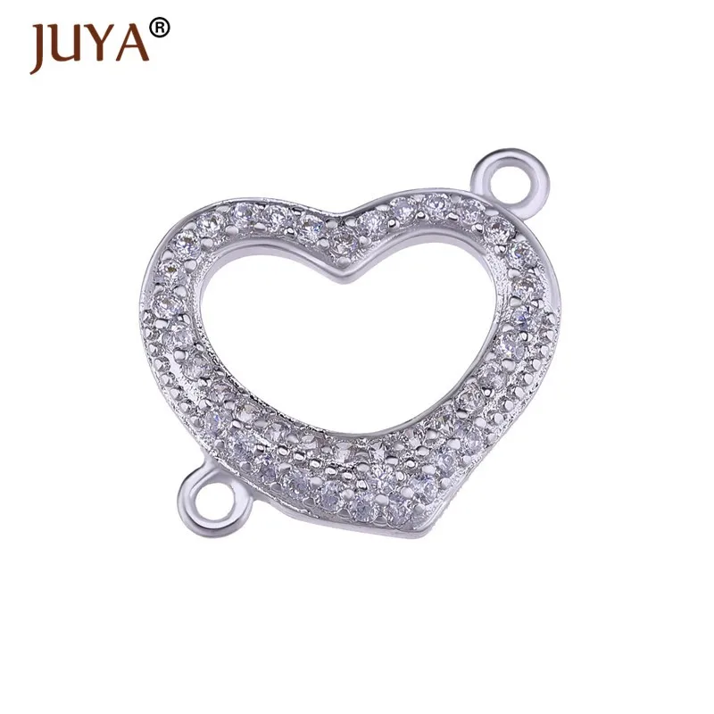 silver Модные 10 стилей медная металлическая инкрустация циркония Rhinestone серии шармы-соединители для изготовления браслетов ожерелья Аксессуары ювелирная фурнитура - Цвет: silver