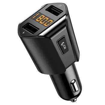 

New Arrival Bluetooth 5.0 FM Transmitter Car Kit MP3 Modulator Player Wireless Handsfree Audio Receiver Dual USB Fast Charger