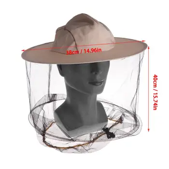 

Bee Keeping Hat Outdoor Anti Mosquito Bug Bee Insect Mesh Net Cap For Fishing Facial Visiere Protection Beekeeping Products