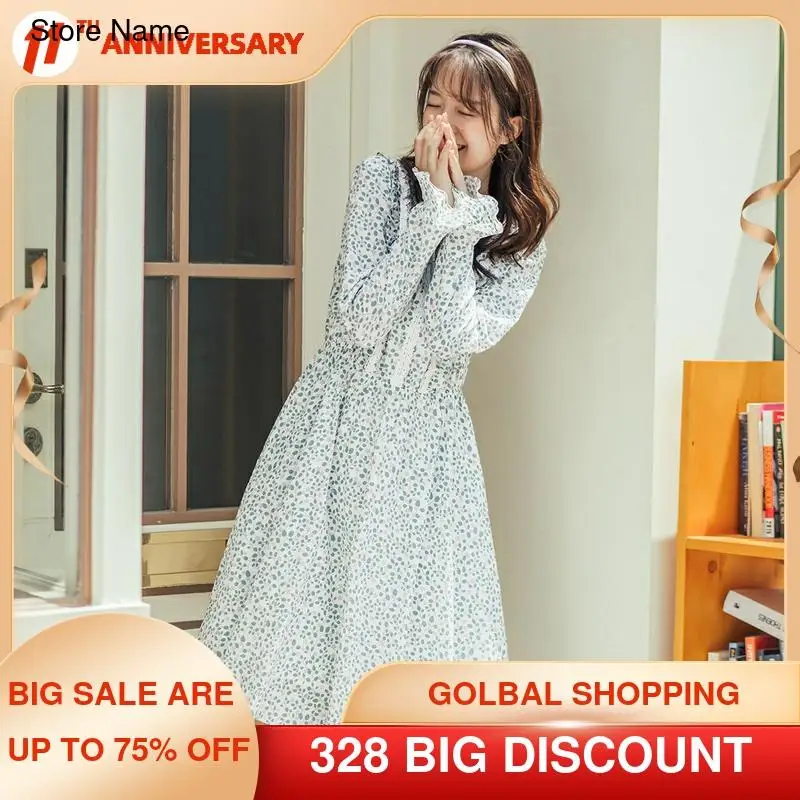 Женское платье-трапеция INMAN весенне-осеннее милое платье с принтом в виде бабочки