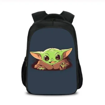 

16 inch Cos Star Wars Backpack Bag Yoda & Wookiee School Bag Capacity Travel Students mochila infantil menina