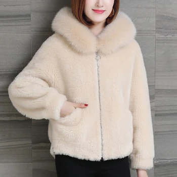 

Autumn Winter Warm Coat Zipped Female Jackets Front Pockets Thick Women Coats