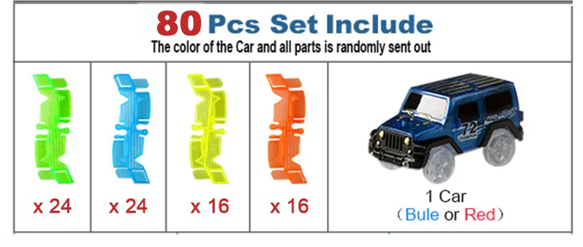 DIY гоночный трек набор изгиб Flex светится в темноте флэш-светодиодный вагон 300/256/128 шт светящийся гоночный трек набор игрушки подарок для маленьких мальчиков