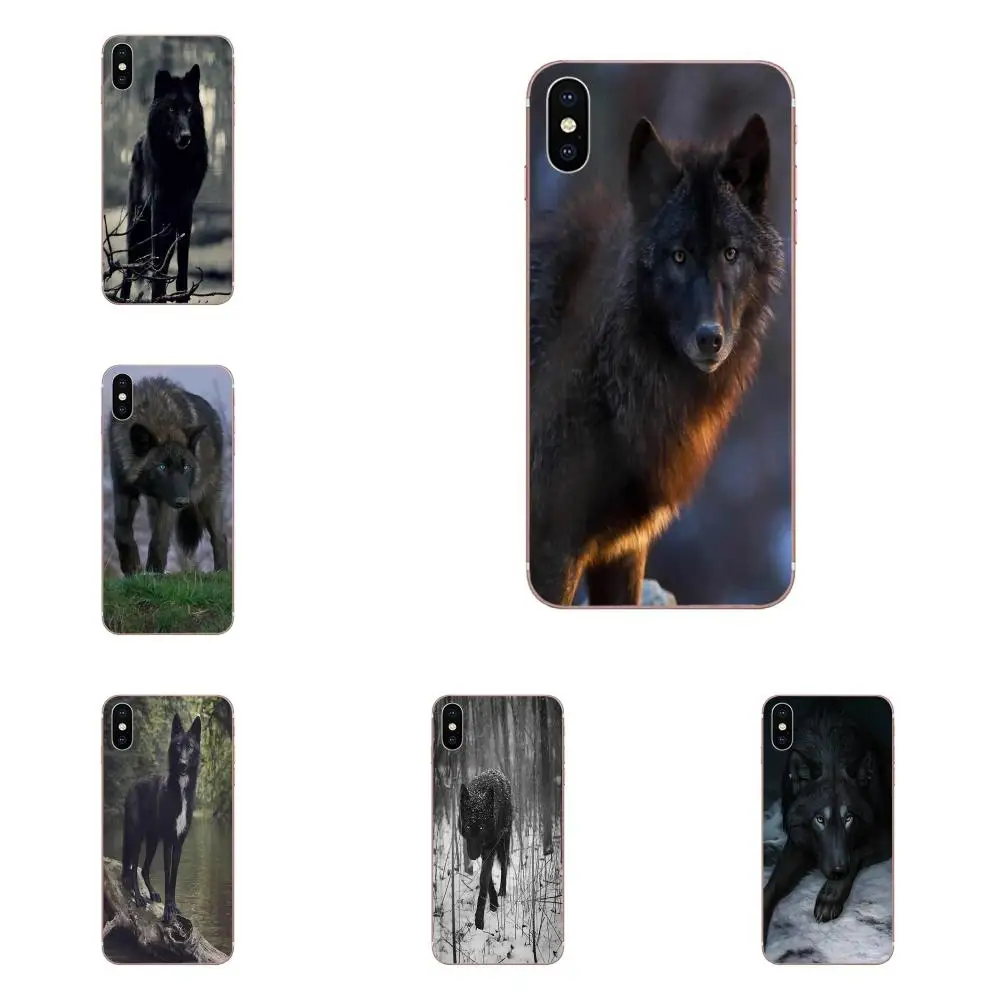 

For Xiaomi Redmi Note 2 3 3S 4 4A 4X 5 5A 6 6A Pro Plus Soft Silicone TPU Transparent Fashion Cover Case Cool Animal Black Wolf