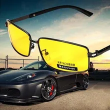 Солнцезащитные очки ночного видения для мужчин UV400 защита ночные мужские очки для вождения HD поляризованные желтые линзы солнцезащитные очки