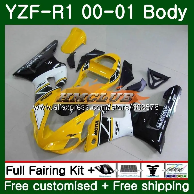 Средства ухода за кожей для YAMAHA YZF 1000 R 1 YZF-1000 2000 2001 рамка 59CL. 1 хорошая желтый YZF R1 00 01 YZF1000 YZF-R1 YZFR1 00 01 обтекатели - Цвет: No. 1