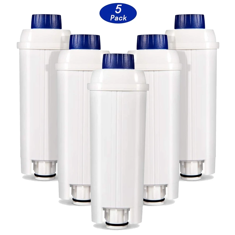 for DeLonghi Filter DLSC002 Water Cartridges Activated Carbon Softener 5X Coffee Machine Filters Replacement |
