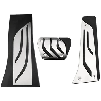 

3Pcs Footrest Fuel Brake Pedals Plate Cover For 7 Series X5 X6