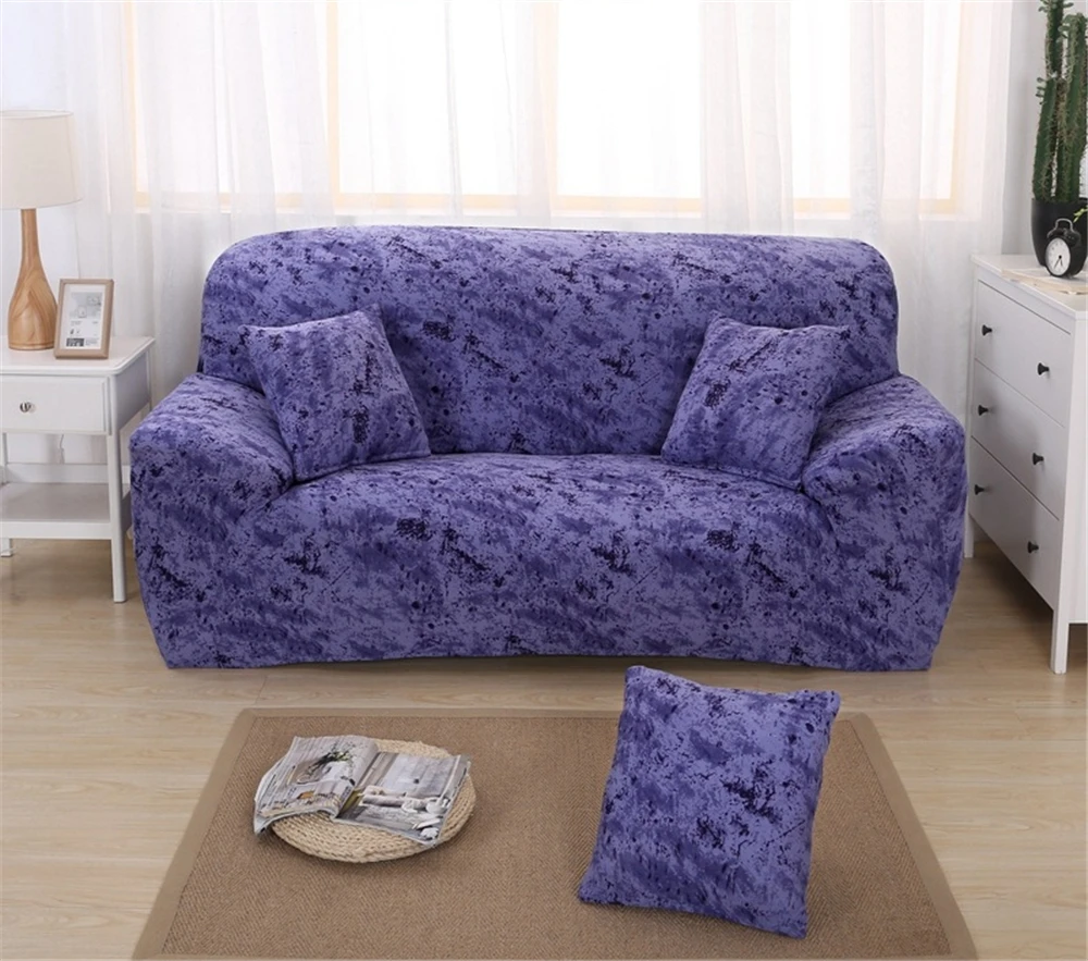 Чехол для дивана для Гостиная эластичность не скользящие диванные накидки Универсальный спандекс чехол против растяжек крем диван Ipad Mini 1/2/3/4 местный - Цвет: Splash ink-Blue