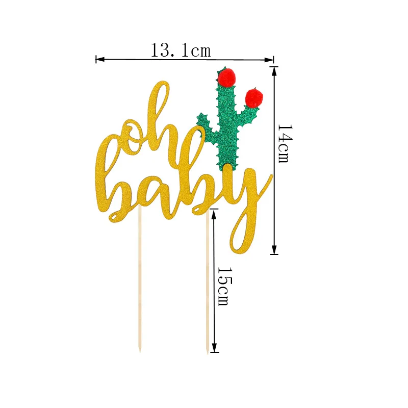 Gender Secret Taco Bout  baby Banner Baby Shower Party Oh Baby Hawaiian Baby Shower Cake Tag Decoration HL85 (2)