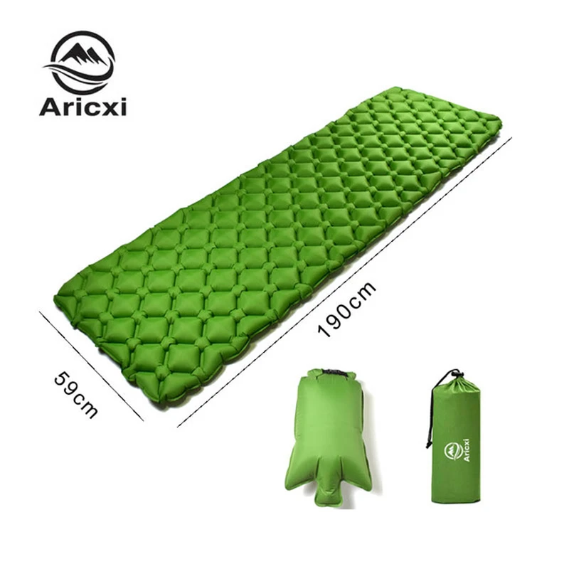 Aricxi Outdoor Inflatable Cushion Sleeping Bag Mat Fast Filling Air
