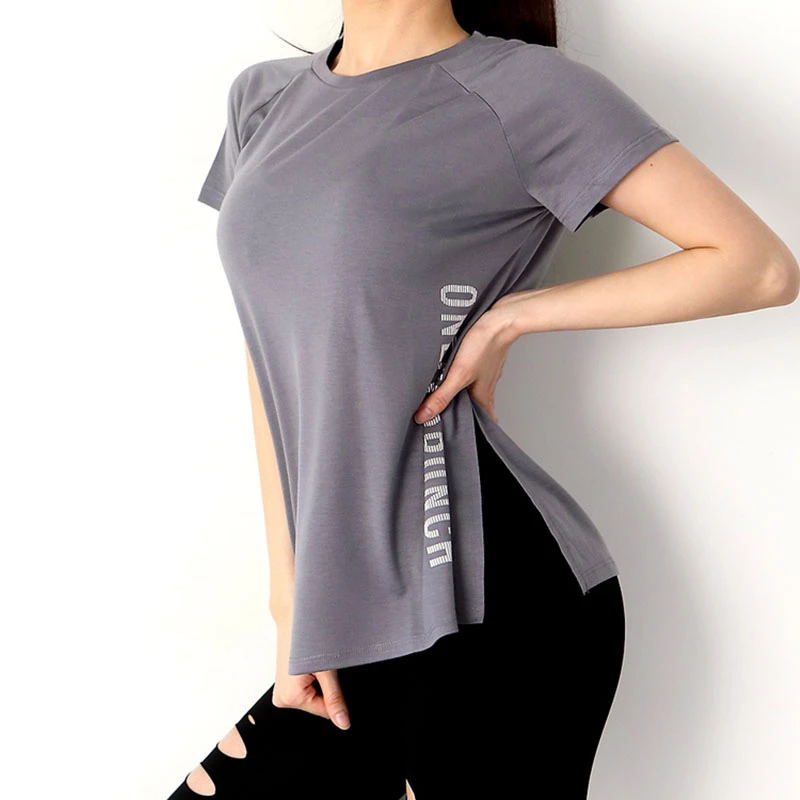 Camiseta deportiva holgada para mujer, camisetas manga larga para yoga, camiseta de rápido para gimnasio, ropa|Camisas de yoga| - AliExpress