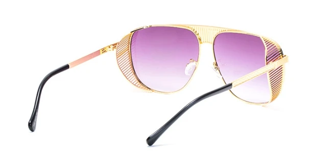 47128 Ретро металлическая оправа полые солнечные очки для мужчин и женщин модные UV400 очки